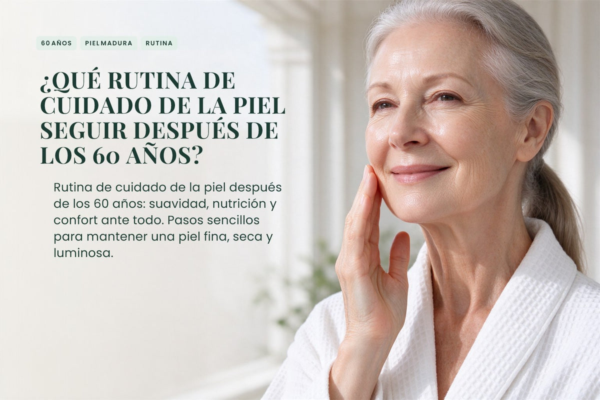 ¿Qué rutina de cuidado de la piel seguir después de los 60 años?