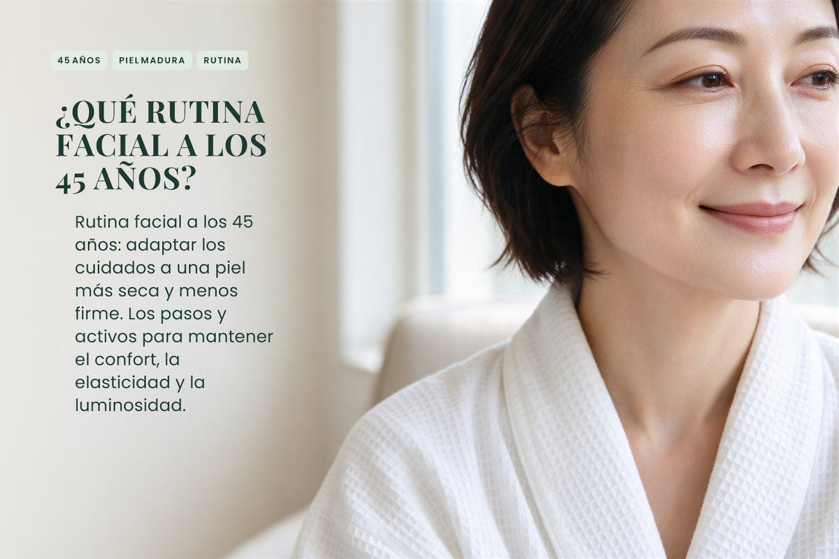¿Qué rutina facial a los 45 años?