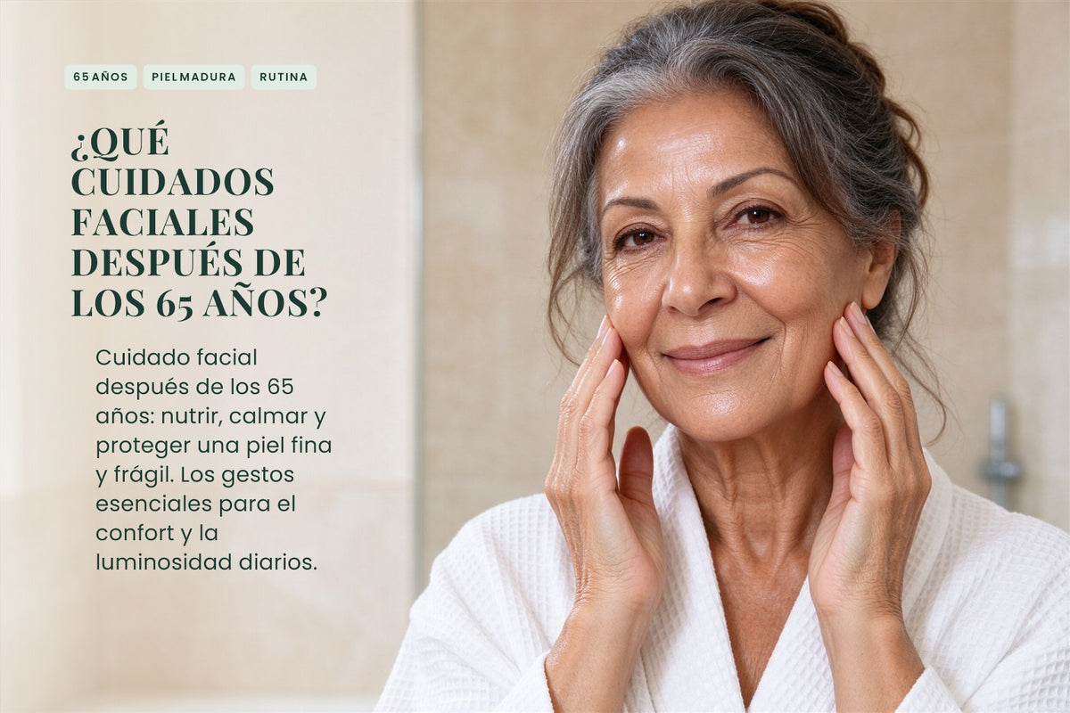 ¿Qué cuidados faciales después de los 65 años?